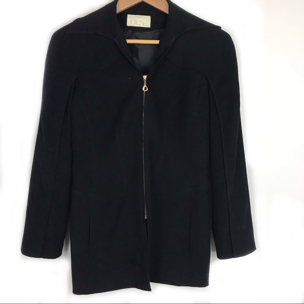 VTG Cache Career Jacker Blazer black size  4 90s
